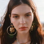 Load image into Gallery viewer, Vintage Tiger Hoop Earrings
