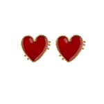 Load image into Gallery viewer, Boho Red Heart Earrings
